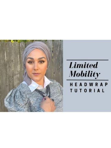 How To Tie  A Headwrap Hair Covering with LIMITED MOBILITY Tutorial