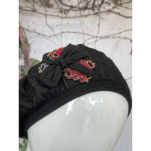 Embellished Hat - Size #2 Black/Multi Denim-Hat-The Little Tichel Lady