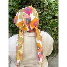 Lightweight Pretied w/ Velvet & Adjustable Band - Mod Floral Print-Pretieds-The Little Tichel Lady