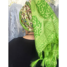 Jubilee Print Wrap w/ Tassel Details - Rainforest Tapestry-Long Wrap-The Little Tichel Lady