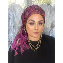 Jubilee Print Wrap w/ Tassel Details - Wine Songbird-Long Wrap-The Little Tichel Lady