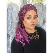 Jubilee Print Wrap w/ Tassel Details - Wine Songbird-Long Wrap-The Little Tichel Lady