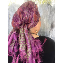 Jubilee Print Wrap w/ Tassel Details - Wine Songbird-Long Wrap-The Little Tichel Lady