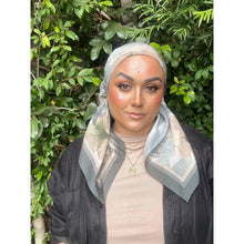 Blushing Orchid Lightweight Square Tichel - Olive/Neutral-Squares-The Little Tichel Lady