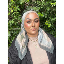 Blushing Orchid Lightweight Square Tichel - Olive/Neutral-Squares-The Little Tichel Lady