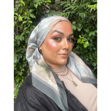 Blushing Orchid Lightweight Square Tichel - Olive/Neutral-Squares-The Little Tichel Lady