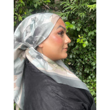 Blushing Orchid Lightweight Square Tichel - Olive/Neutral-Squares-The Little Tichel Lady