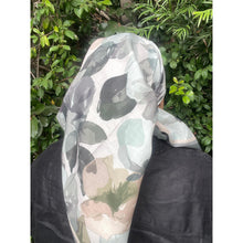 Blushing Orchid Lightweight Square Tichel - Olive/Neutral-Squares-The Little Tichel Lady