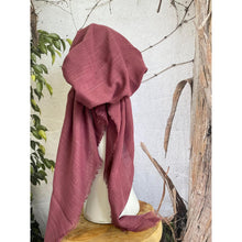 Pretied Turkish Cotton Textured Tichel w/ Long Tails - Plum-pretieds-The Little Tichel Lady