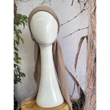 Turkish Cotton Textured Pretied w/ Long Tails - Pale Taupe-pretieds-The Little Tichel Lady