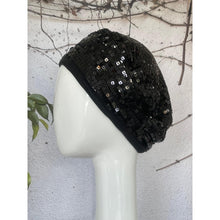 Embellished Hat - Size #1 Black Sequins-Hat-The Little Tichel Lady