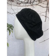 Embellished Hat - Size #1 Black Shimmer Rosette-Hat-The Little Tichel Lady