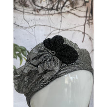 Embellished Hat - Size #1 Silver Metallic Glitter-Hat-The Little Tichel Lady