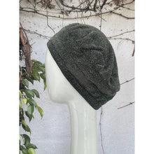Embellished Hat - Size #2 Silver/Black Shimmer Flower-Hat-The Little Tichel Lady
