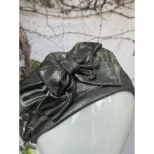 Embellished Hat - Size #2 Silver Metallic Bow-Hat-The Little Tichel Lady