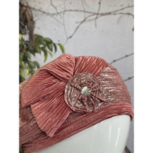Embellished Hat - Size #2 Pink Pleated Design-Hat-The Little Tichel Lady