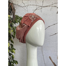 Embellished Hat - Size #2 Pink Pleated Design-Hat-The Little Tichel Lady