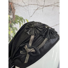 Embellished Metallic Pretied - Black/Gold3-pretieds-The Little Tichel Lady