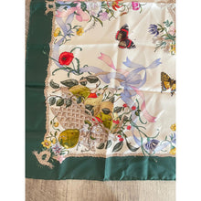 Gucci Authentic Designer Headscarf, Green Flora Print-Designer headscarf-The Little Tichel Lady