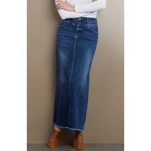 Straight Denim Maxi Skirt-skirt-The Little Tichel Lady