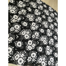 Mod Bloom Waffled Print Square Tichel - Black/White-Squares-The Little Tichel Lady