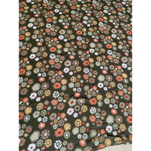 Mod Bloom Waffled Print Square Tichel - Olive-Squares-The Little Tichel Lady