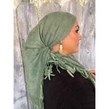 Whimsical Willow Israeli Headwrap - Basil-Long Wrap-The Little Tichel Lady