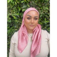 Starlit Satin Square Headscarf - Pink Panther-Squares-The Little Tichel Lady
