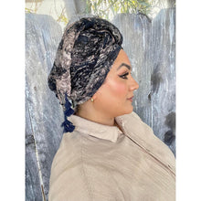 Starry Night Gauzy Headwrap - Navy-Long Wrap-The Little Tichel Lady