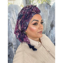 Starry Night Gauzy Headwrap - Purple-Long Wrap-The Little Tichel Lady
