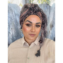 Starry Night Gauzy Headwrap - Peach-Long Wrap-The Little Tichel Lady