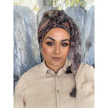 Starry Night Gauzy Headwrap - Peach-Long Wrap-The Little Tichel Lady