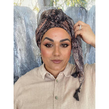 Starry Night Gauzy Headwrap - Peach-Long Wrap-The Little Tichel Lady