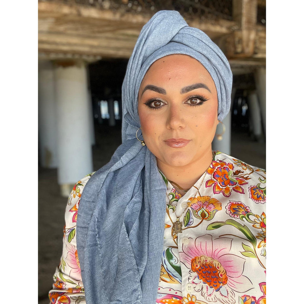 Basket Breeze XL Square - Denim Blue-Squares-The Little Tichel Lady