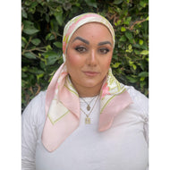 Hermes Authentic Vintage Designer Headscarf, Pink Caraibes-Designer headscarf-The Little Tichel Lady