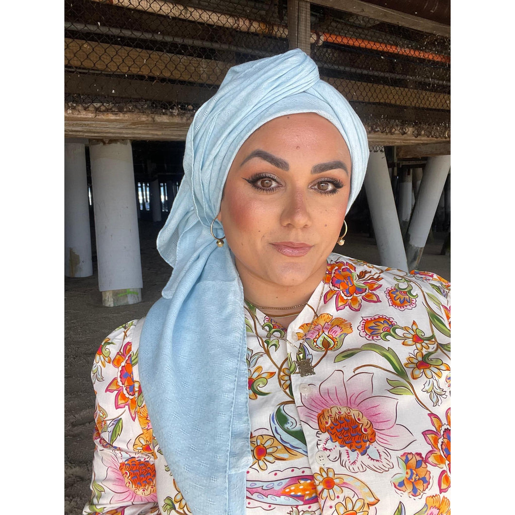 Basket Breeze XL Square - Sky Blue-Squares-The Little Tichel Lady