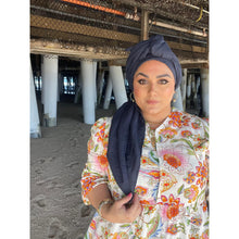 Basket Breeze XL Square - Navy-Squares-The Little Tichel Lady