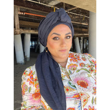 Basket Breeze XL Square - Navy-Squares-The Little Tichel Lady