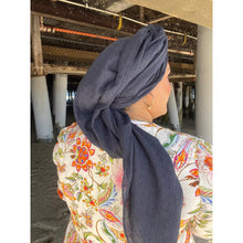 Basket Breeze XL Square - Navy-Squares-The Little Tichel Lady