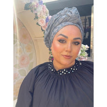 Whisperlight Shimmer Long Wrap - Silver/Blue-Long Wrap-The Little Tichel Lady