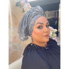 Whisperlight Shimmer Long Wrap - Silver/Blue-Long Wrap-The Little Tichel Lady