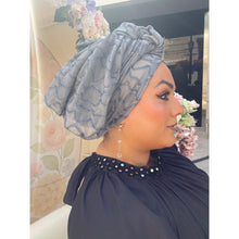 Whisperlight Shimmer Long Wrap - Silver/Blue-Long Wrap-The Little Tichel Lady