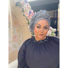 Whisperlight Shimmer Long Wrap - Silver/Blue-Long Wrap-The Little Tichel Lady