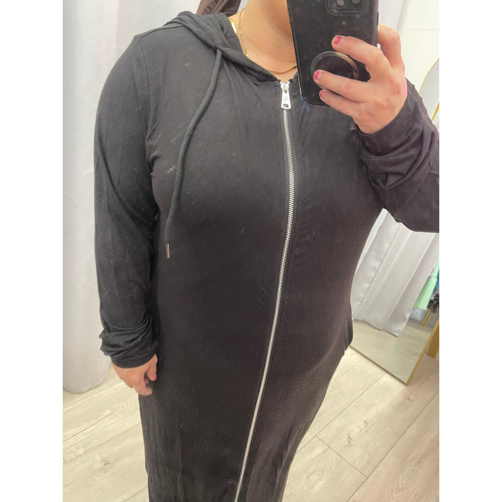oversized zip up hoodie dress Women's Zipper Hoodie Dress