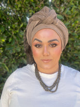Israeli Arabesque Wrap - Brown-Long Wrap-The Little Tichel Lady
