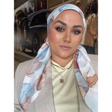 TLTL Perfect Satin Square Tichel - Celeste Bloom-Squares-The Little Tichel Lady