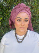 Israeli Arabesque Wrap - Berry-Long Wrap-The Little Tichel Lady