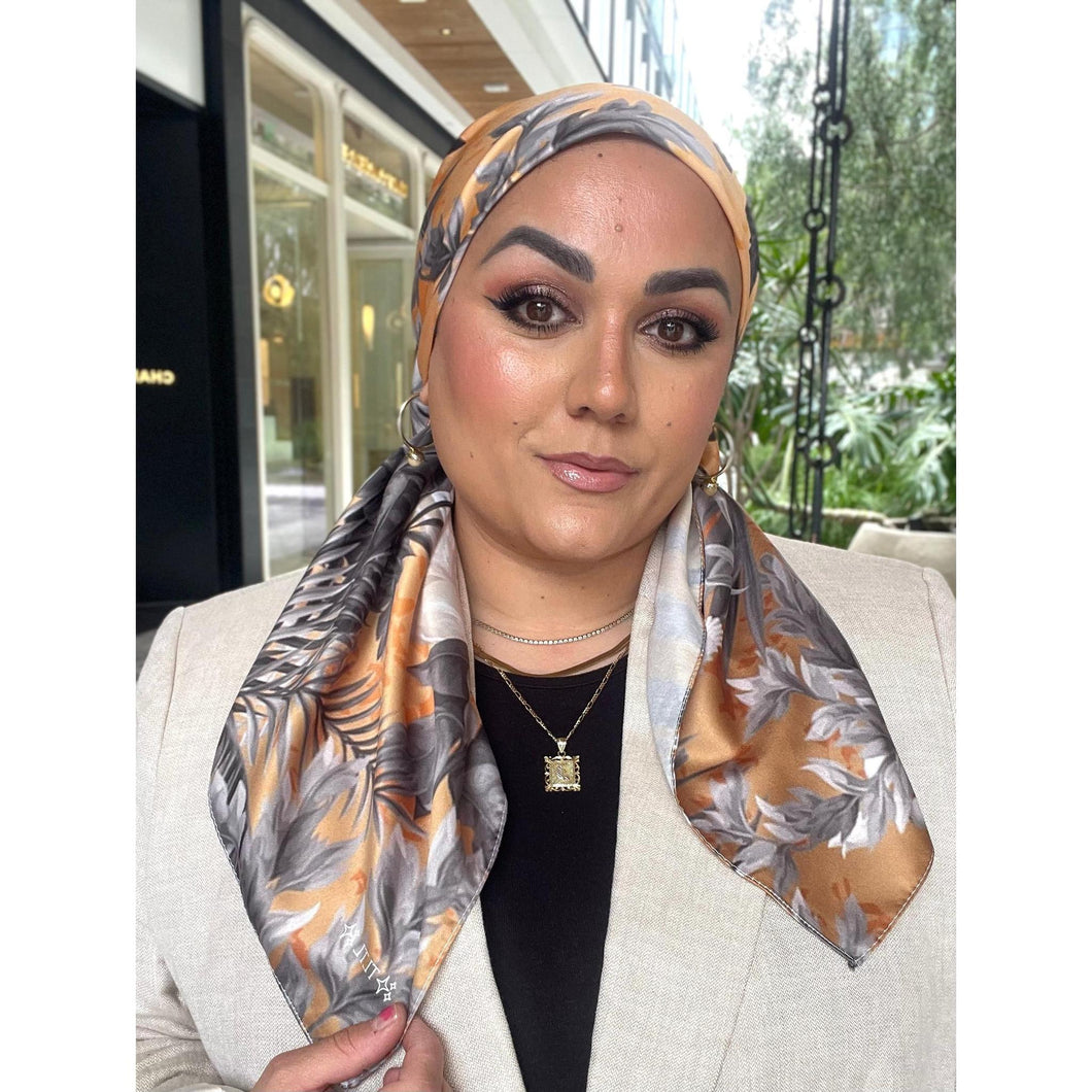 TLTL Perfect Satin Square Tichel - Swan Lake-Squares-The Little Tichel Lady