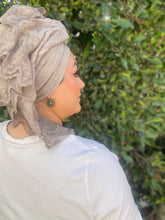 Israeli Arabesque Wrap - Taupe-Long Wrap-The Little Tichel Lady