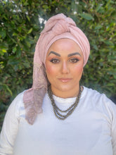 Israeli Arabesque Wrap - Pink-Long Wrap-The Little Tichel Lady